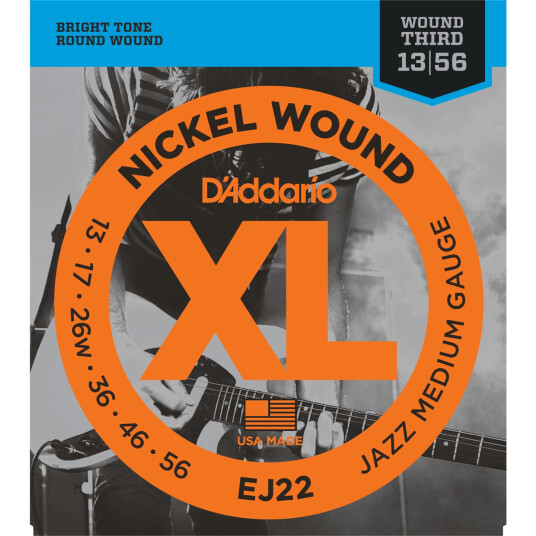 D'Addario EJ22 El. gitar strenger 013-056 XL-Jazz