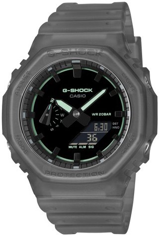 Casio Herreklokke GA 2100K 1AER G Shock Sort/Resinplast Ø45.4 mm