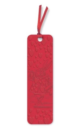 Alice's Adventures in Wonderland: White Rabbit Artisan Art Vegan Leather Bookmarks pack of 10