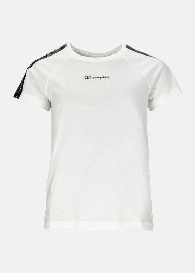 Champion Legacy Crewneck T-Shirt Stripe White M T-Shirts