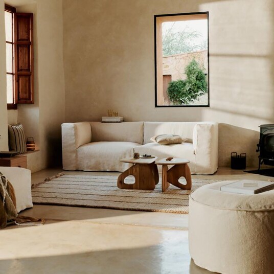 Ferm Living Aun bomullspuff Ø80 Off white Ferm Living Aun bomullspuff Ø80 Off white