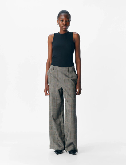 Object Objlisa Wide Pant Aop Noos - Grey - 36