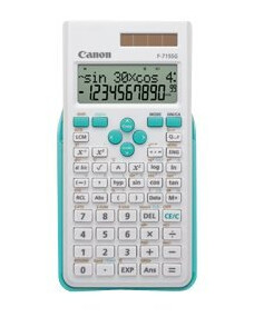 Canon F-715Sg - Vitenskapelig Kalkulator - 10 Sifre + 2 Eksponenter - Solpanel, Batteri - Hvitt Med Blått Canon F-715Sg - Vitenskapelig Kalkulator - 10 Sifre + 2 Eksponenter - Solpanel, Batteri - Hvitt Med Blått