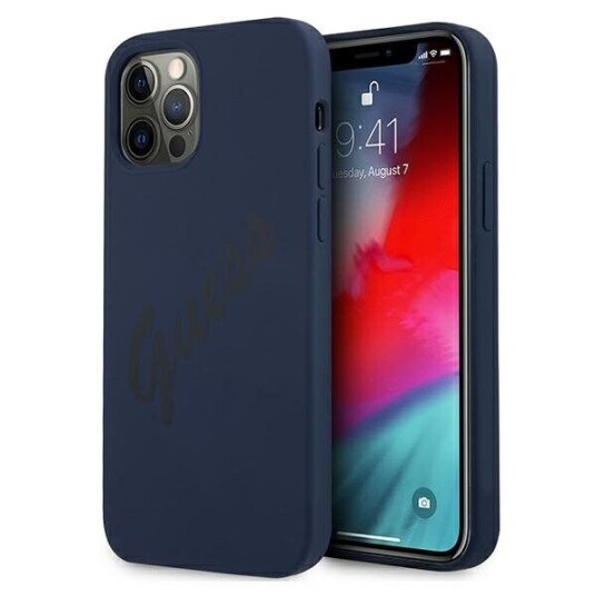 Deksel Guess Guhcp12llsvsbl Iphone 12 Pro Max 6,7" Blå/Blå Hardt Deksel Script Vintage