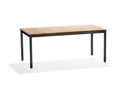 Skargaarden Häringe spisebord Teak/rustfritt svart 214 x 95 cm Svart Skargaarden Häringe spisebord Teak/rustfritt svart 214 x 95 cm Svart