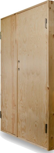 Dobbeldør Jabo Ljusdal Kjølelager Ubehandlet Sporfrest Plywood Størrelse: 13x19 dm