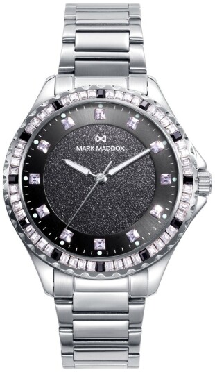 Mark Maddox Dameklokke MM1007 57 Classic Sort/Stål Ø38 mm