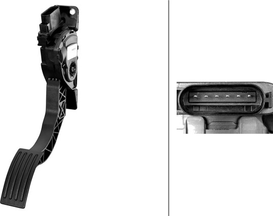 Sensor, kjørepedalstilling HELLA 6PV 312 077-011