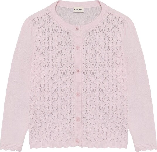 Minymo Cardigan Ls Knit Pink 116