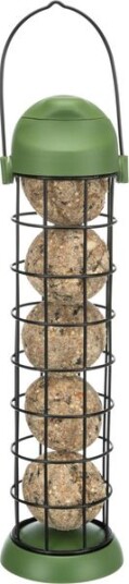 Utefuglautomat Til Meiseboller I Metall/Plastikk Ø8 X 29Cm Grønn