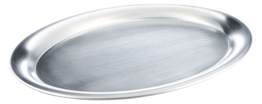 PULSIVA Brett Caccia; 26.5x20x1 cm (LxBxH); Sølvfarge; Oval; 10 Stykk / Forpakning