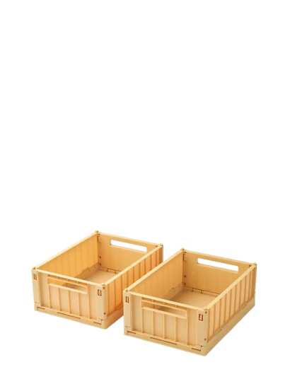 Liewood Weston Storage Box S 2 Pack Yellow One Size Liewood Weston Storage Box S 2 Pack Yellow One Size