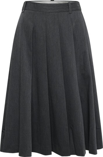 Tommy Hilfiger Viscose Knife Pleat Knee Skirt Grey 38