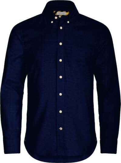 J. Harvest & Frost Skjorte Yellow Bow Regular Fit Marineblå