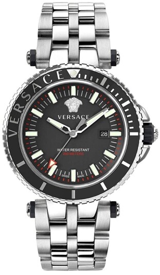Versace Herreklokke VEAK00318 V Race Sort/Stål Ø46 mm