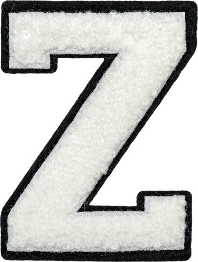 Catsson Stoffmerke Bokstaver Hvit Bokstav Z PK02440