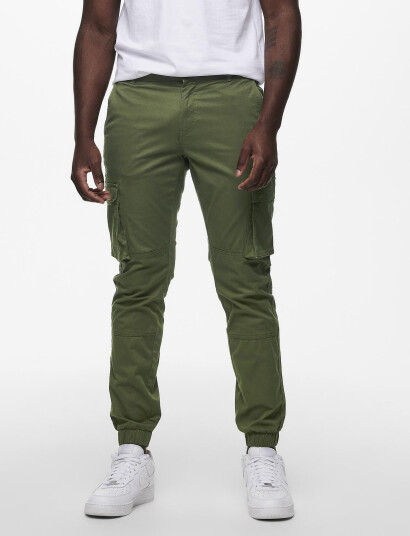 ONLY & SONS Onscam Stage Cargo Cuff Life 6687 Noos - Green - 30 x 34
