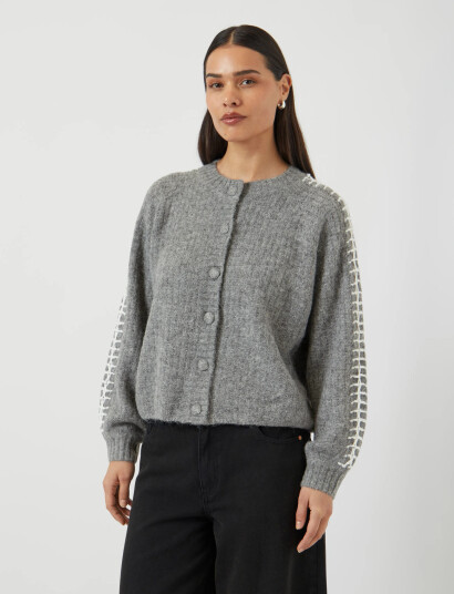 YAS Yasolly Ls Knit Cardigan S. Noos   Grey   S