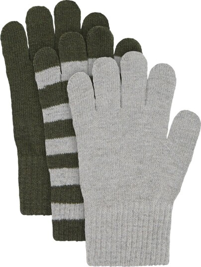 Minymo Magic Gloves Knit 3 Pack BEETLE 7 12Y