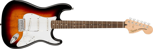 Squier Affinity Series Stratocaster 3-Color Sunburst, Hvit Pg, Laurel Fb