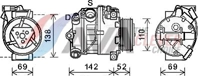 AC-kompressor AVA COOLING SYSTEMS BWAK442