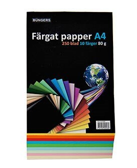 Büngers Farget kopipapir, 250 ark, ass. Büngers Farget kopipapir, 250 ark, ass.