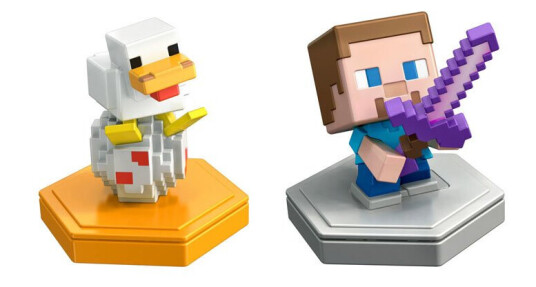 Minecraft Mini Figurer. 2-pakning Attacking Steve