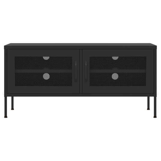 vidaXL TV-benk svart 105x35x50 cm stål vidaXL TV-benk svart 105x35x50 cm stål