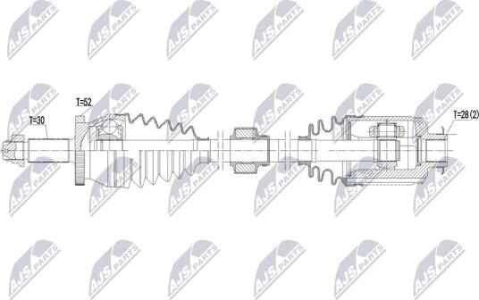 NTY NPW HY 676 Drivaksel