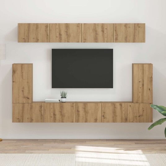 vidaXL TV-benksett 5 stk. Artisan Eik Konstruert tre