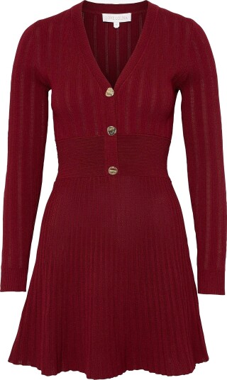 Love Lolina Kjole Connie Knitted Mini Dress Rød