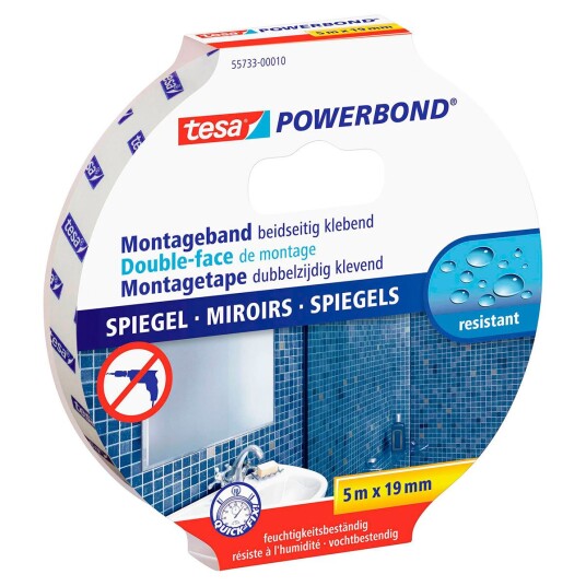Tesa Powerbond Monteringsstape For Baderom 19mm 5m