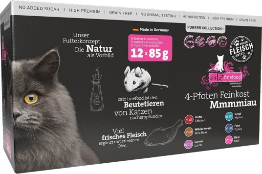 Catz Finefood Purrrr Pouch Blandet Pakke Purrrr Collection 1 6 Varianter 24 X 85 G