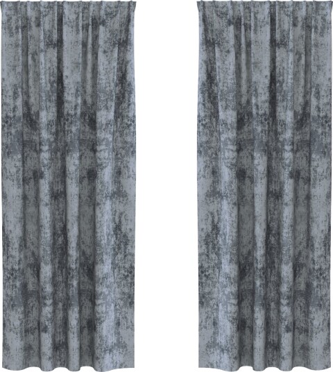 Gardin med gardiner 2 pcs Sølvgrå 245 x 140 cm Fløyel