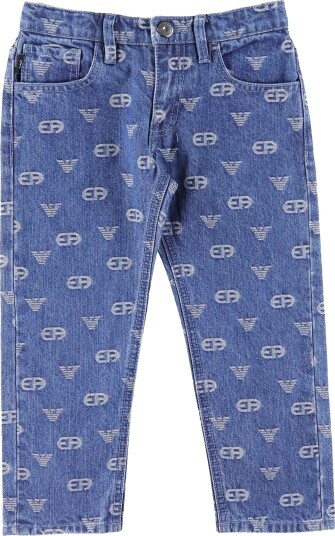 Emporio Armani Jeans   Denim Blue Medium+/Hvit m. Logoer   Emporio Armani   8 år 128   Jeans   Blå