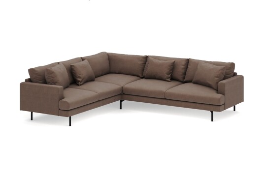 Menard 6 seters Venstrevendt L formet Hjørnesofa i Stoff Brun Menard 6 seters Venstrevendt L formet Hjørnesofa i Stoff Brun