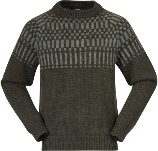 Bergans Nordmarka Merino Jumper Men Dark Green Mud/Light Green Mud M Bergans Nordmarka Merino Jumper Men Dark Green Mud/Light Green Mud M