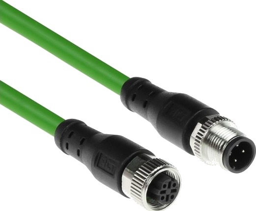 Act Industrial M12d 4-Polet Han Til M12d 4-Polet Han Sensorkabel 5 M Superflex Xtreme Tpe Skærmet (Sc4502)