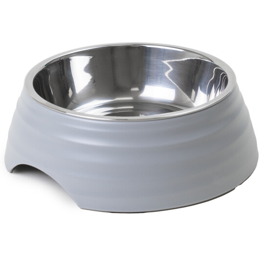 Mat- Og Vannskål Ripple Grey L 700Ml 22X7.5Cm