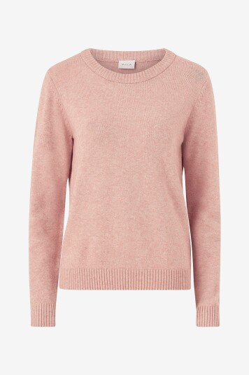 Vila - Pullover viRil L/s O-neck Knit Top - Rosa