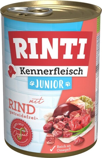 Rinti Våtfôr Kennerfleisch Junior Storfekjøtt 6 X 400 G Rinti Våtfôr Kennerfleisch Junior Storfekjøtt 6 X 400 G