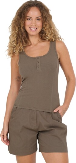 NOU Marjory Rib Tanktop Dame Brun 42