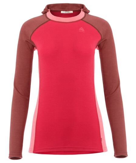 Aclima Warmwool Hoodsweater V2 W's Spiced Apple/jester Red/spiced Coral S