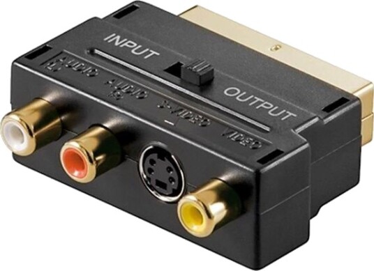 Pro SCART til RCA og S-Video adapter, svart