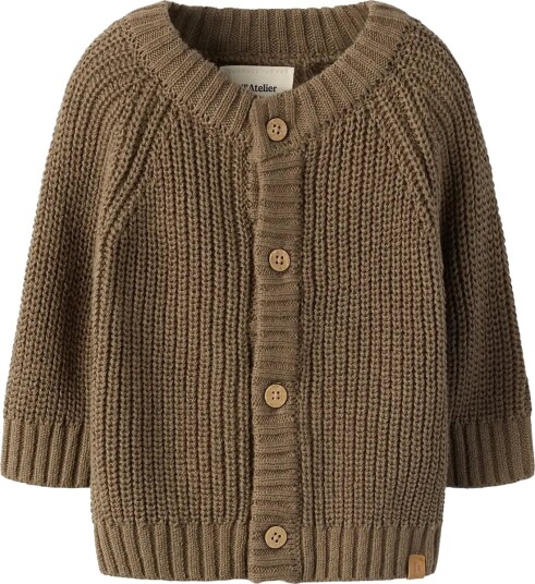 Lil"Atelier Nbnemlen Ls Knit Card Lil Noos Brown 56 Lil"Atelier Nbnemlen Ls Knit Card Lil Noos Brown 56