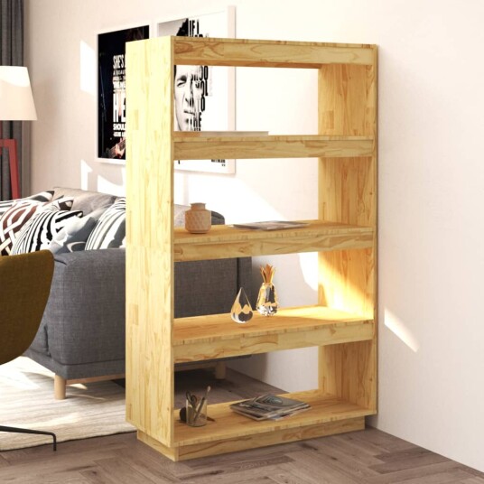 vidaXL Bokhylle/romdeler 80x35x135 cm heltre furu vidaXL Bokhylle/romdeler 80x35x135 cm heltre furu