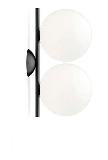 Flos IC C/W1 Dobbel Vegglampe Svart