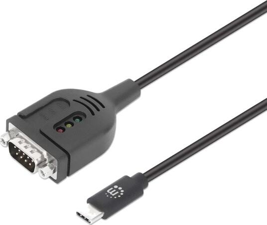 Manhattan USB-C auf Seriell DB9/RS232 Adapter PL2303GT 1m