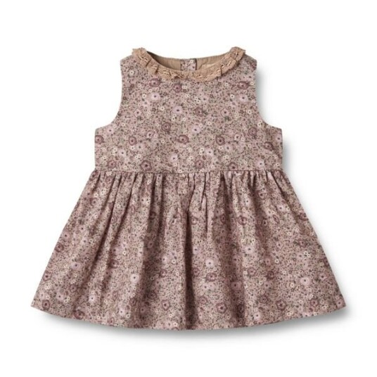 Wheat Elma ermeløs kjole til baby rose shadow flowers