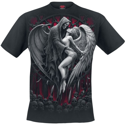 Spiral Goth T-skjorte Forbidden S til XXL Herrer svart